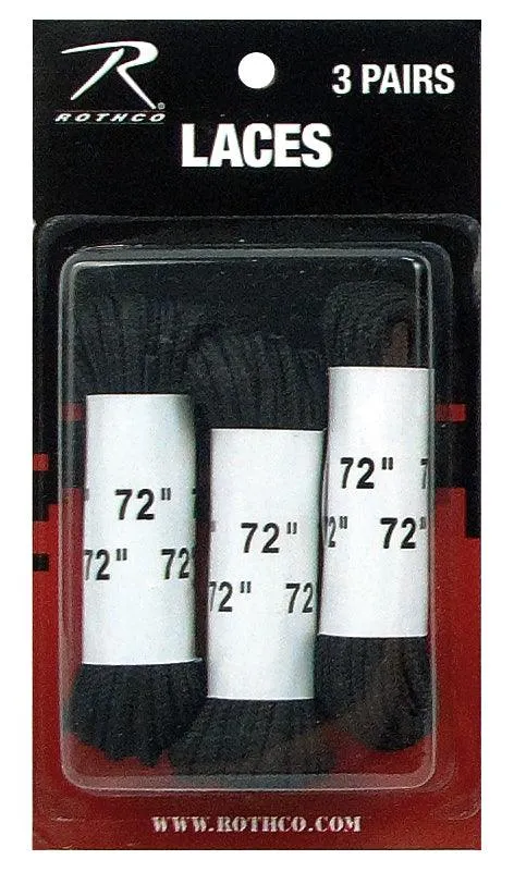 72" Boot Laces - 3 Pack