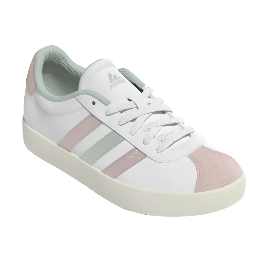 Adidas Girls Sneaker VL Court 3.0 K White/Linen Green/Sandy Pink Metallic