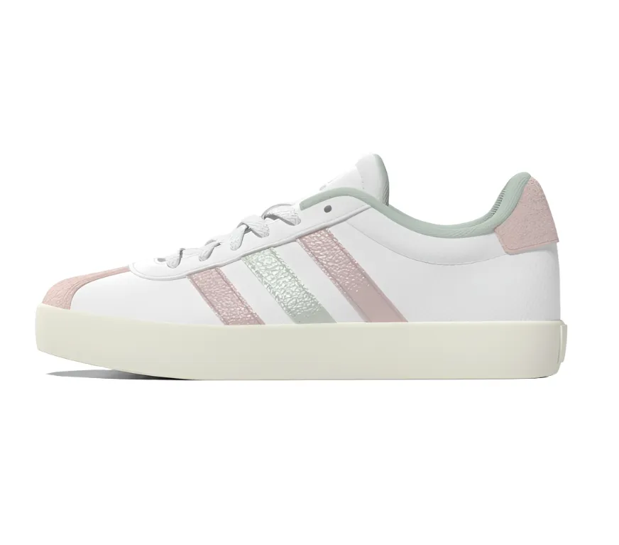 Adidas Girls Sneaker VL Court 3.0 K White/Linen Green/Sandy Pink Metallic