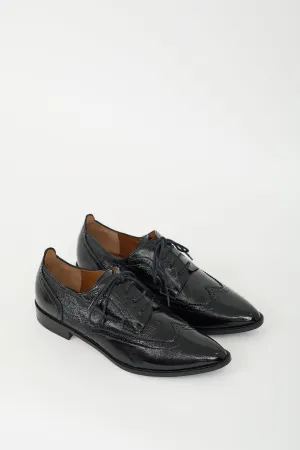 Black Patent Leather Brogue Derby