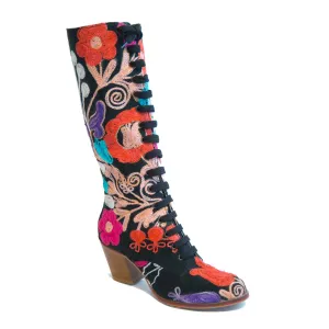Carmel Tall Lace Up Suzani