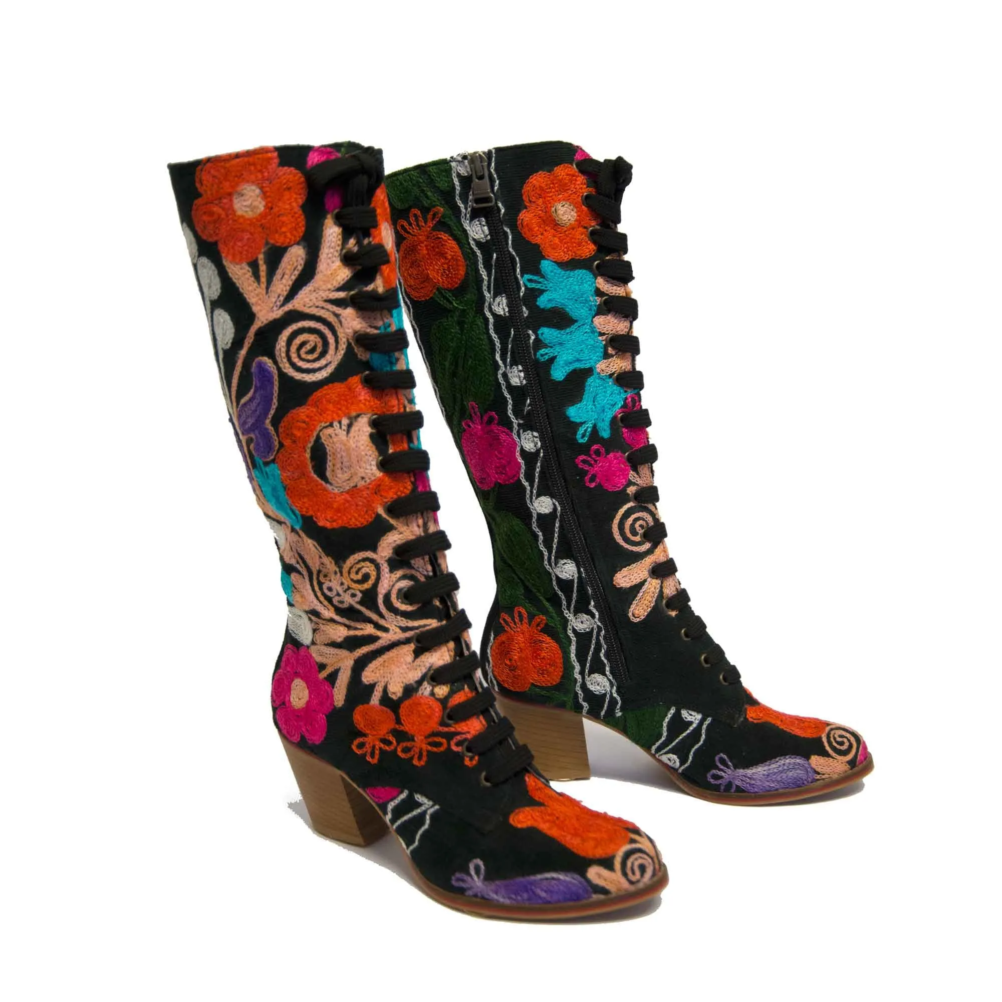 Carmel Tall Lace Up Suzani