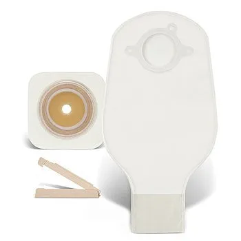 ConvaTec 402239 Natura Postoperative Kit, Non-Sterile Kit Includes Stomahesive 5" x 5" (12.5cm x 12.5cm) Skin Barrier, Transparent 30.5cm (12") Drainable Pouch, Tail Closure, Size 57mm (2-1/4")
