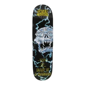 Diamond Supply Co. X Ozzy Osbourne Skateboard Deck Mad Lightning Black 8.25"