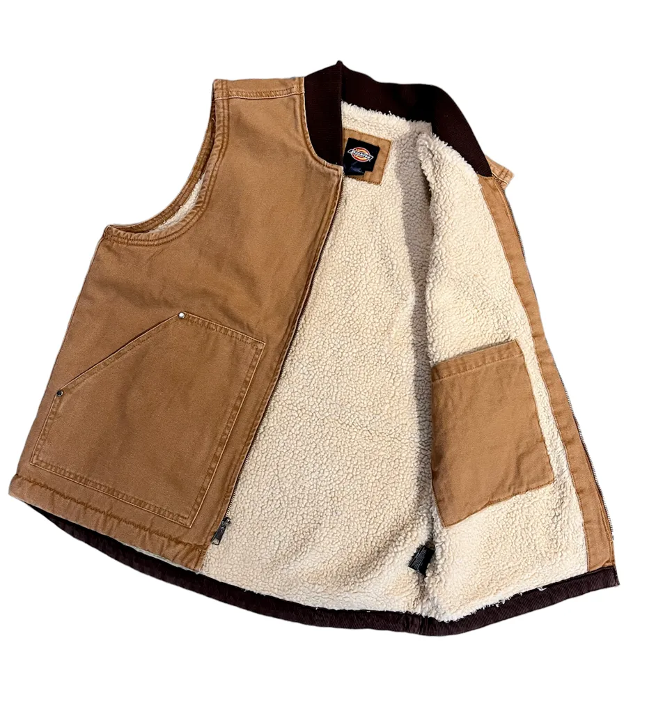 Dickies Skateboarding DC Duck Lined Vest - Brown Duck