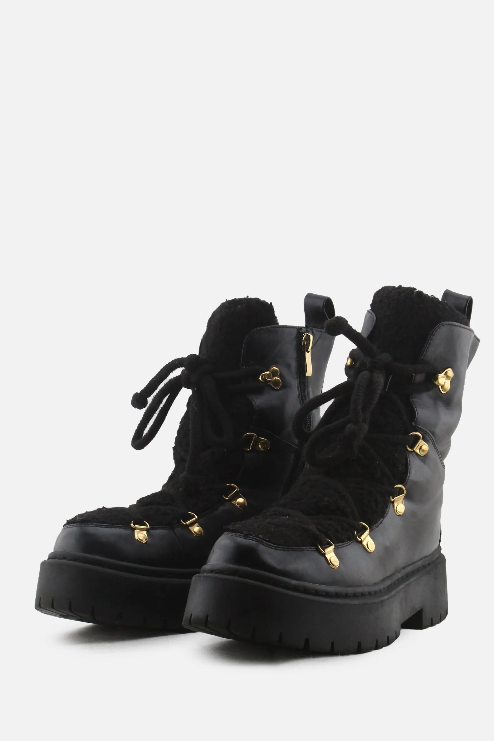 European Brand Zipper Laces Snow Boots | Suede