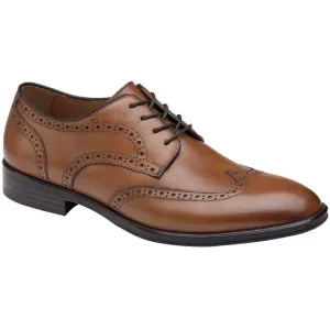 Johnston & Murphy Mens Henrick Leather Wing Tip Derby Shoes