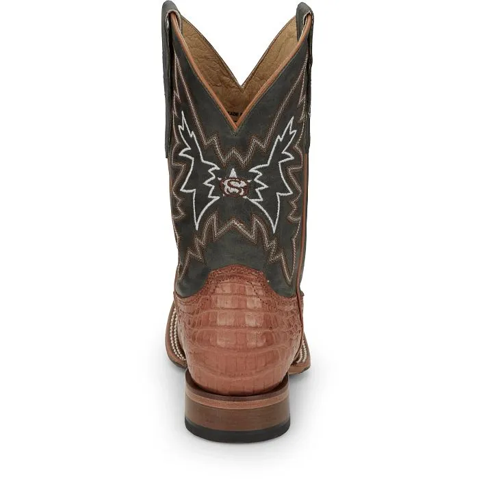 Justin Mens Caiman Haggard Square Toe Western Boots Style GR5706