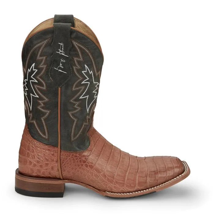 Justin Mens Caiman Haggard Square Toe Western Boots Style GR5706