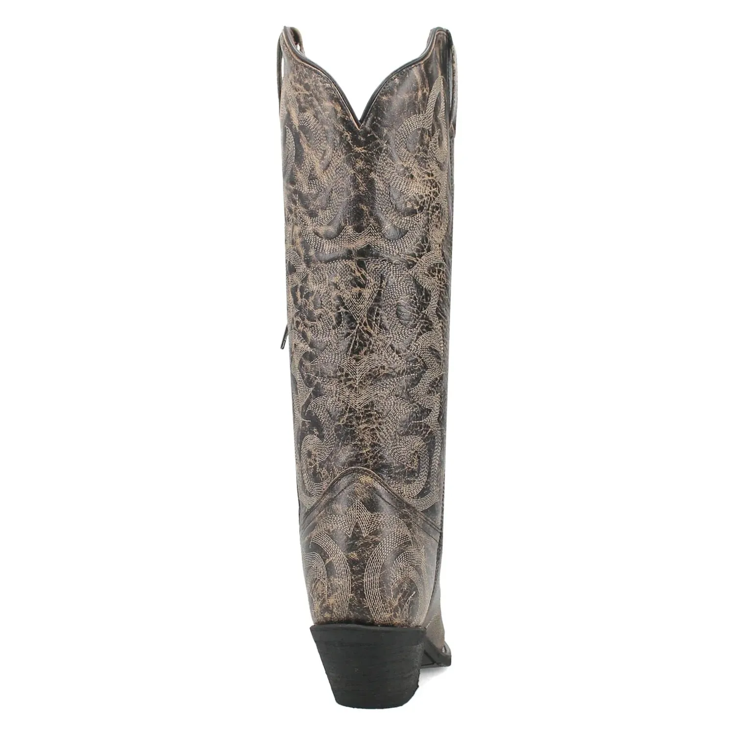 'Laredo' Women's 15" Twyla Zippered Western Snip Toe - Black