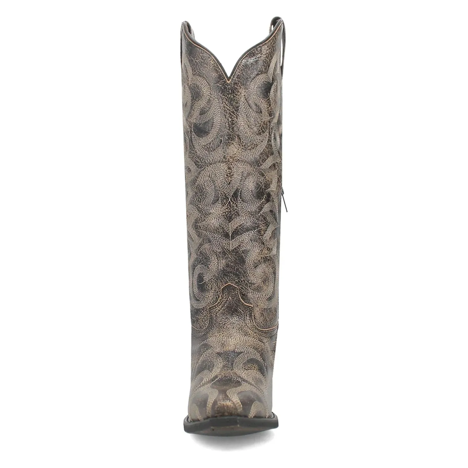 'Laredo' Women's 15" Twyla Zippered Western Snip Toe - Black
