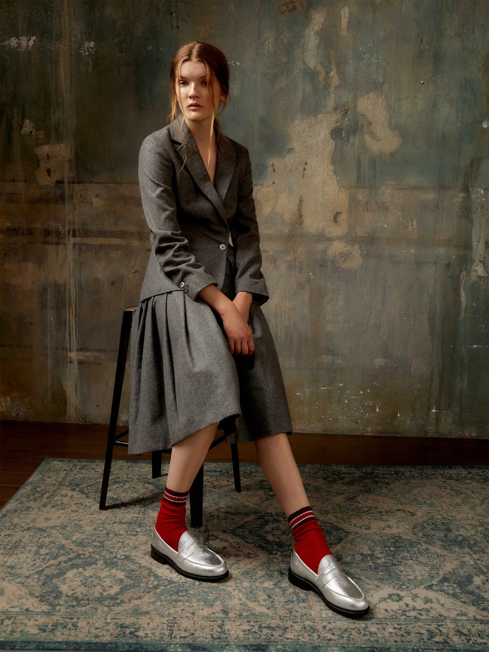 Ludo silver Penny loafer