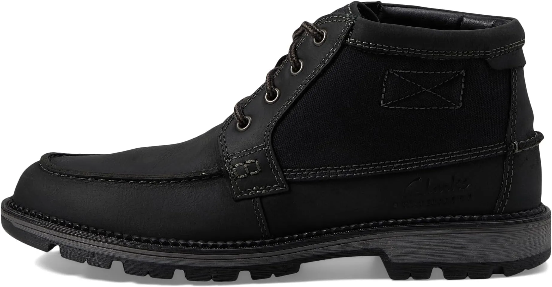 Maplewalk Moc Clarks Lace-up Boots in Black Combi