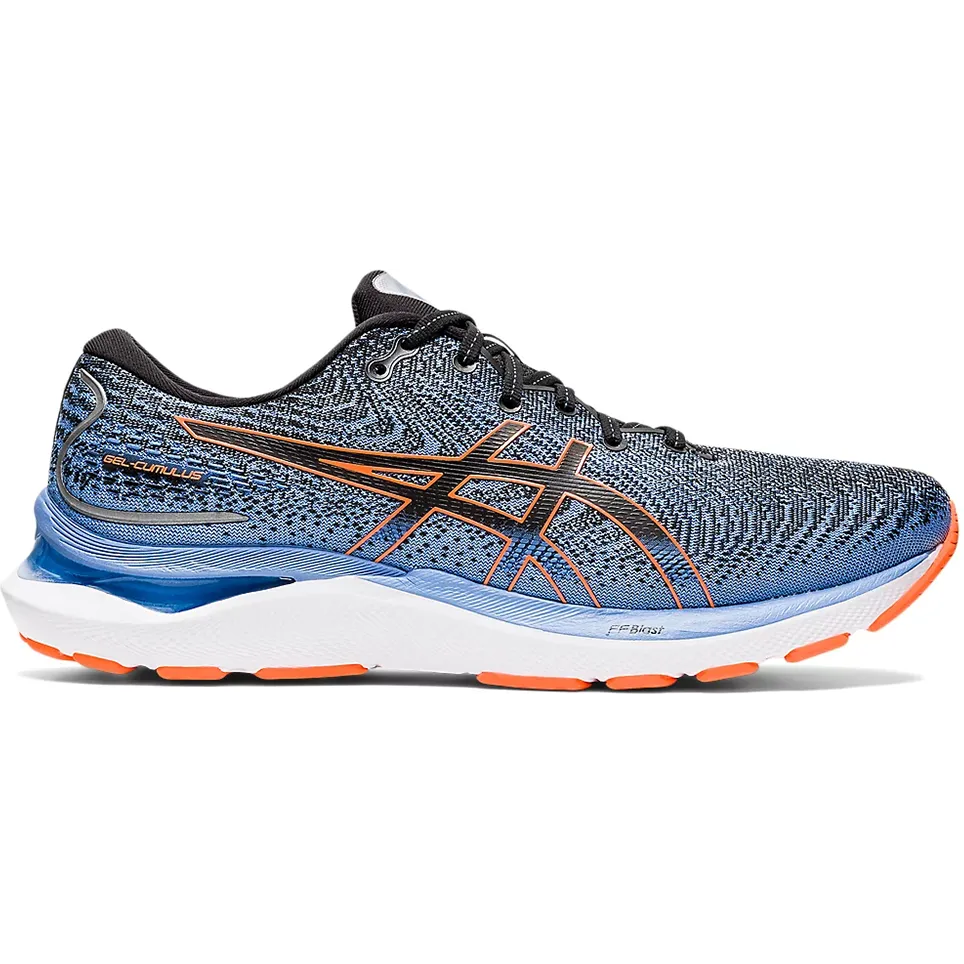 Men's Asics Gel-Cumulus 24, Black/Shocking Orange, 12.5 4E Extra Wide