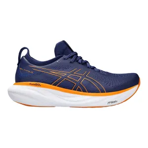 Men's Asics Gel-Nimbus 25, Deep Ocean/Bright Orange, 11.5 2E Wide