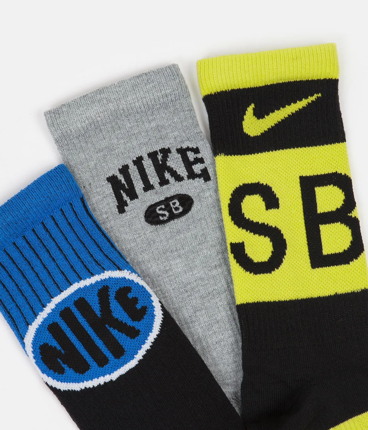 Nike SB Everyday Max Lightweight Crew Socks (3 Pair) - Multicolour / Black