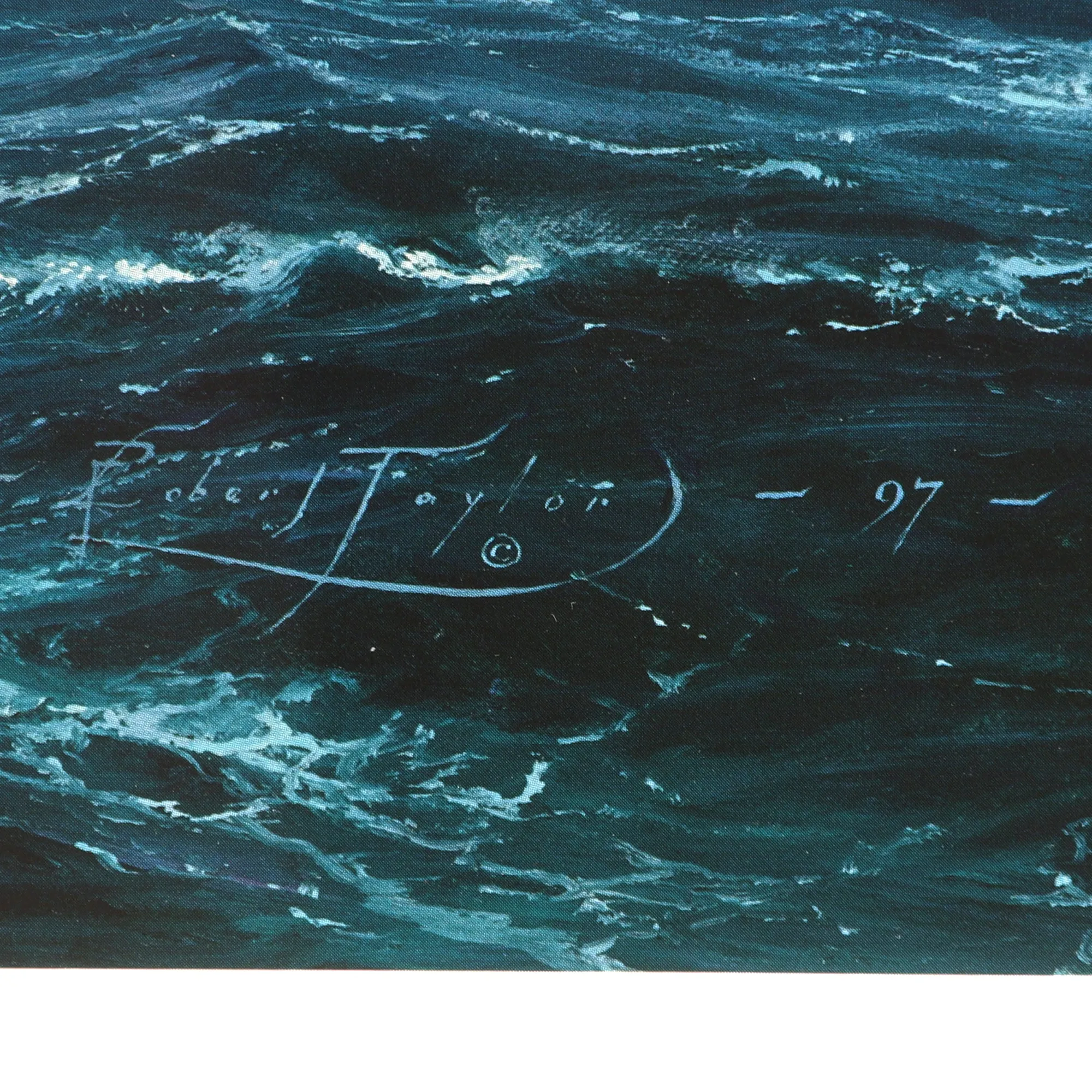 Original Artwork Print: “Sighting the Bismarck” Painting of British Catalina from RAF 209 Squardon over the Battleship; Signed by Artist & 4 Bismarck Survivors - 37" x 28", in Museum Grade Frame