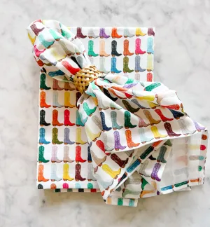 Rainbow Boot Napkins - Set of 4