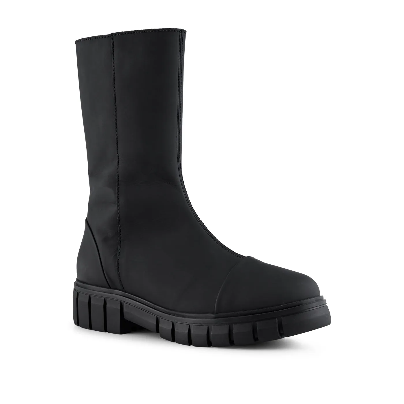 Rebel boot leather - MAT BLACK