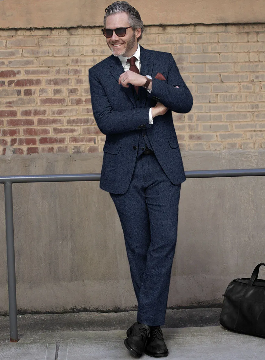 Royal Blue Heavy Tweed Suit