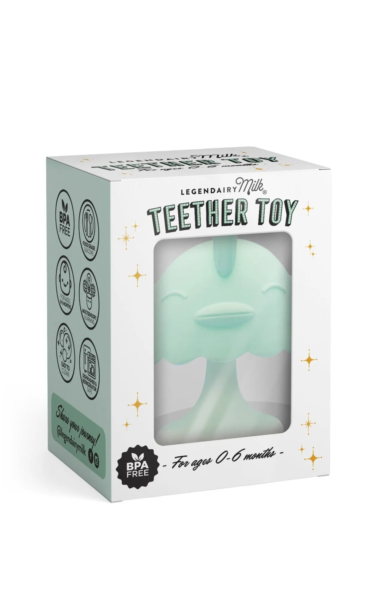 Silicone Teething Toy - Mint Green