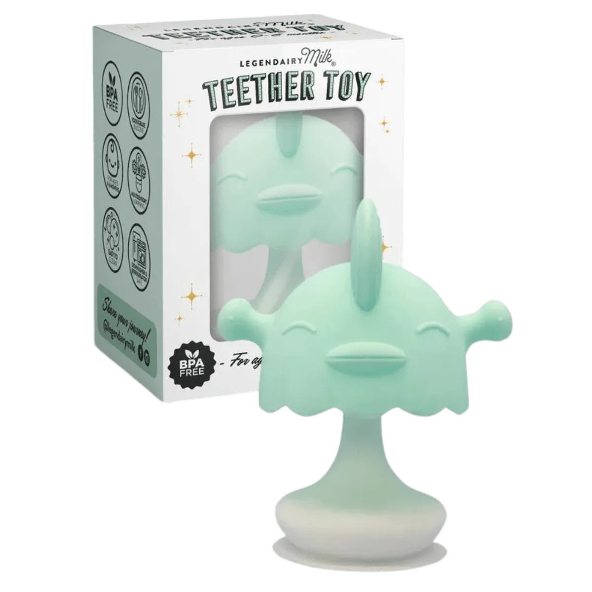 Silicone Teething Toy - Mint Green