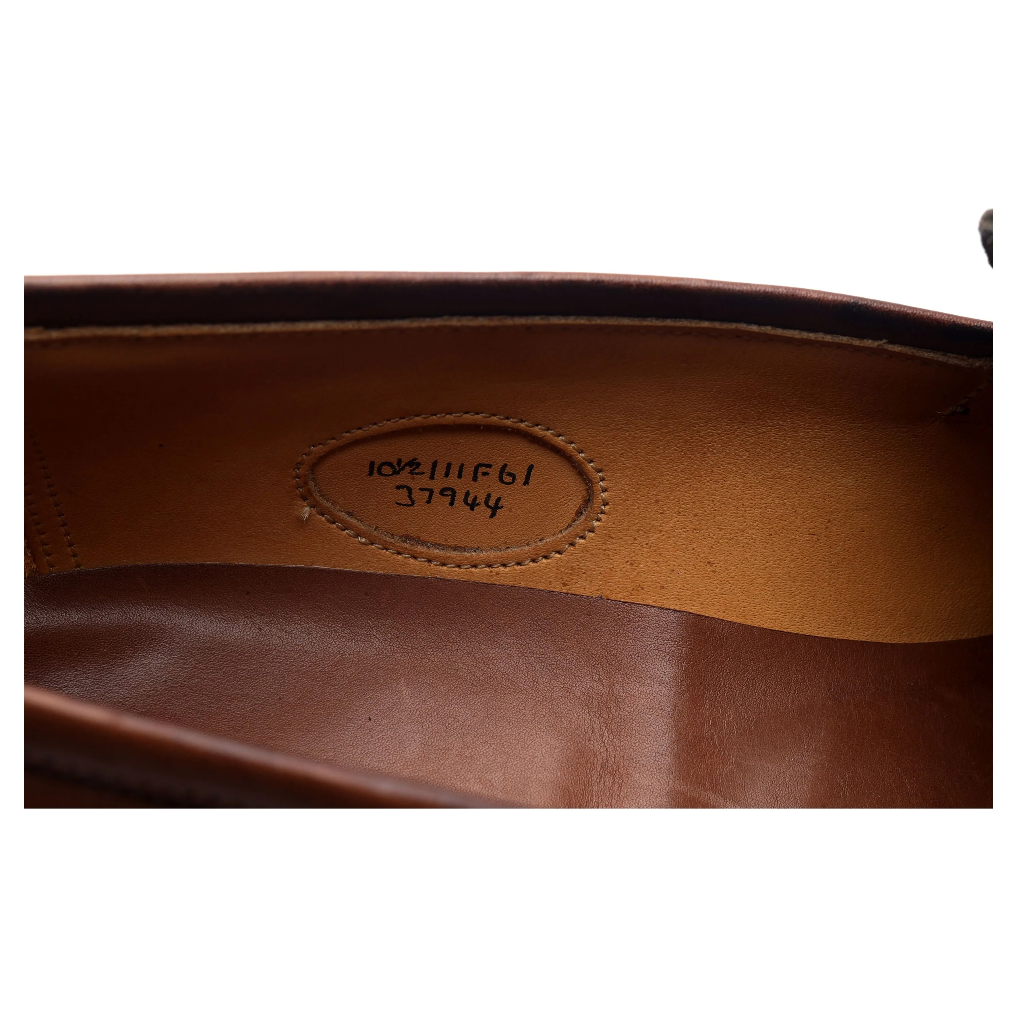 'Sloane' Brown Leather Loafers UK 10.5 F