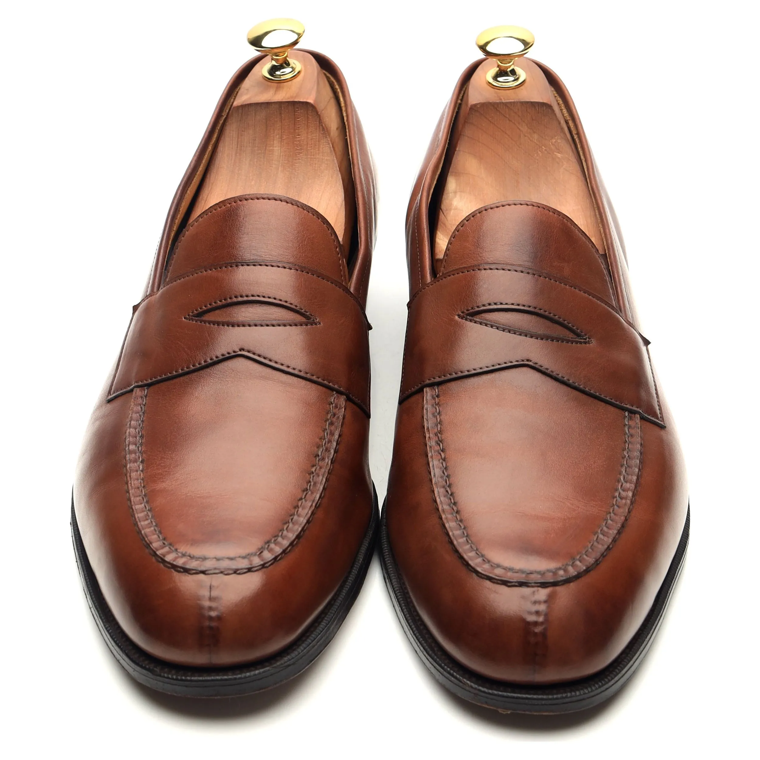'Sloane' Brown Leather Loafers UK 10.5 F