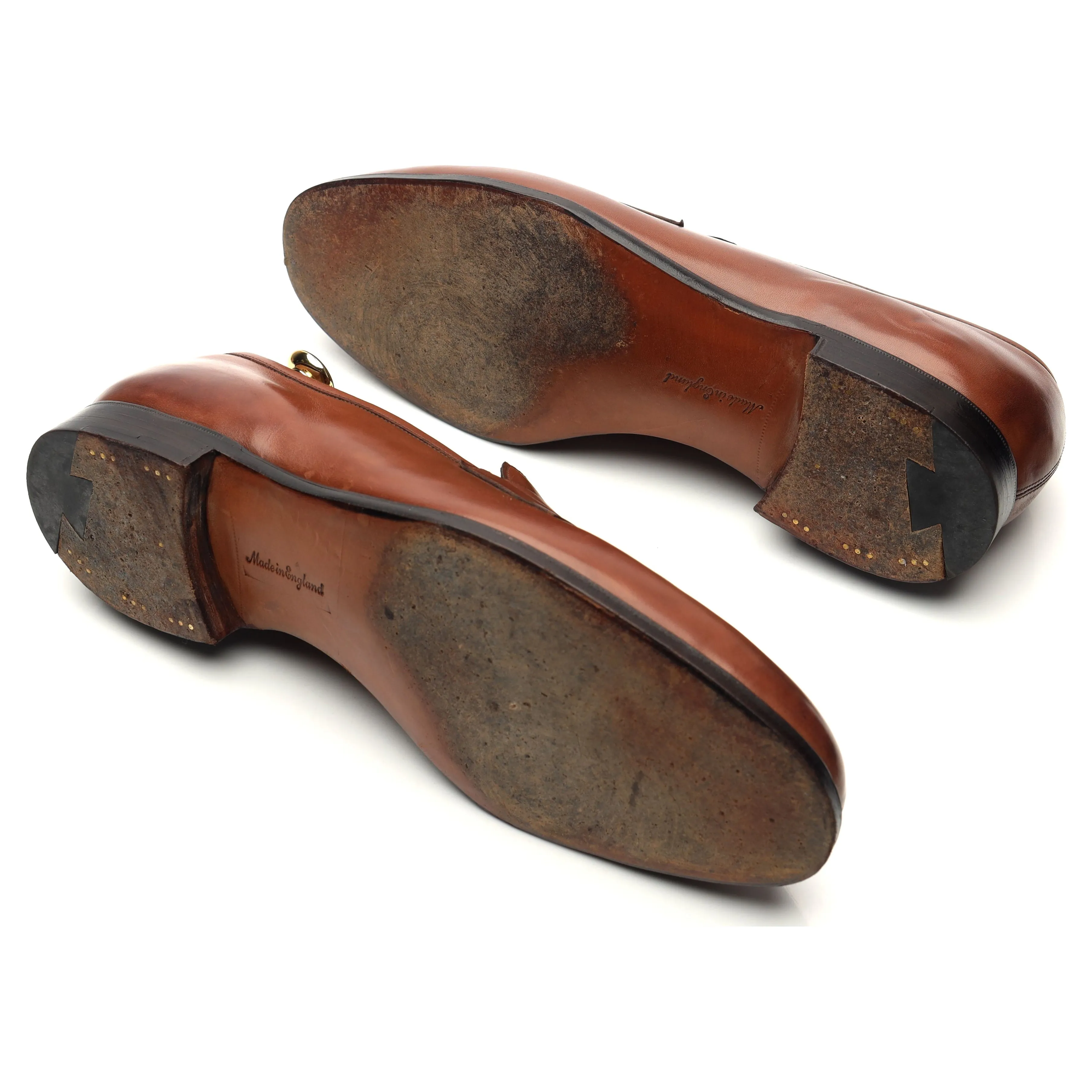 'Sloane' Brown Leather Loafers UK 10.5 F