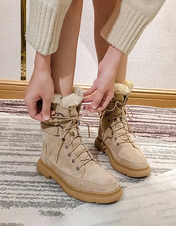 Thick Plush Liner Winter Snow Boots
