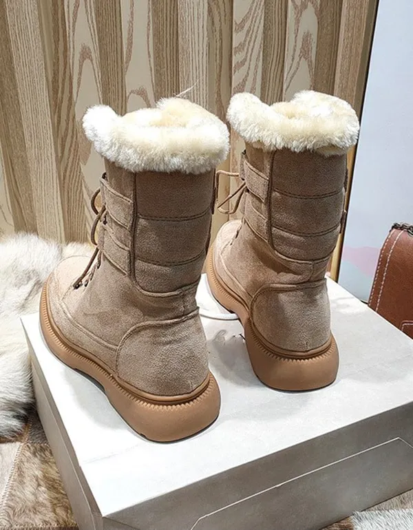 Thick Plush Liner Winter Snow Boots
