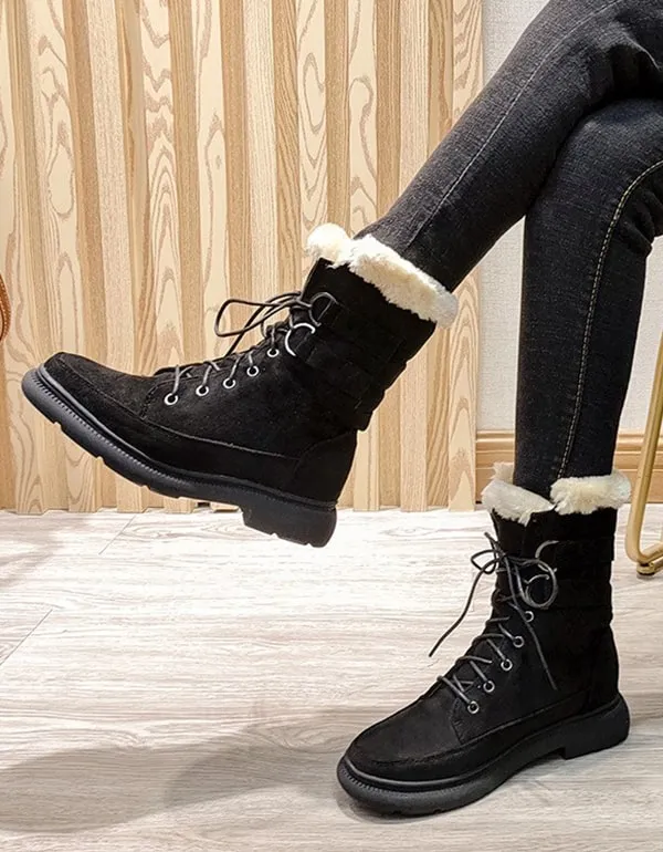 Thick Plush Liner Winter Snow Boots