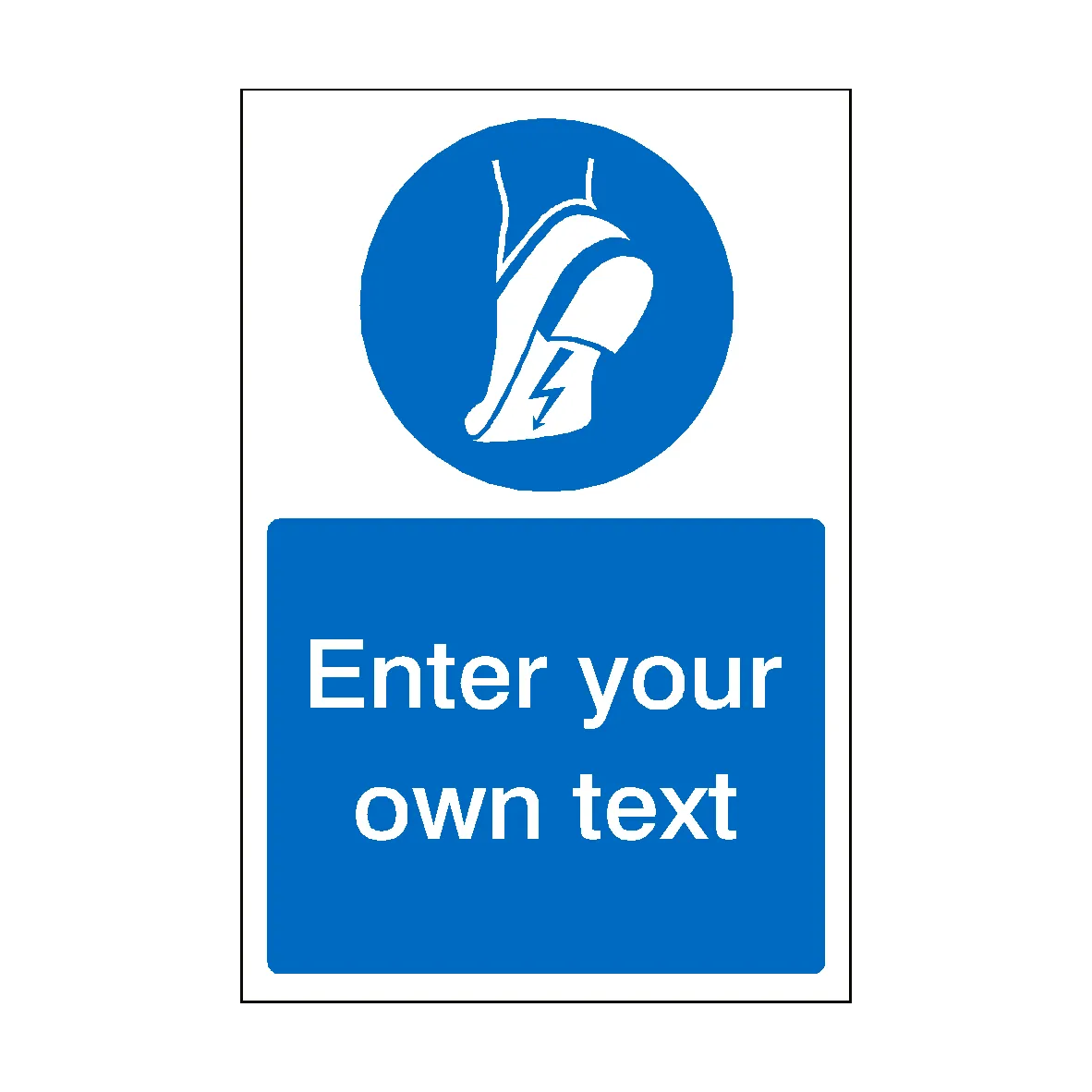 Wear Anti-Static Footwear Custom Mandatory Sticker